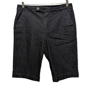 Bandolino Ivette Dark Wash Denim Blue Jean Bermuda Shorts Missy 16